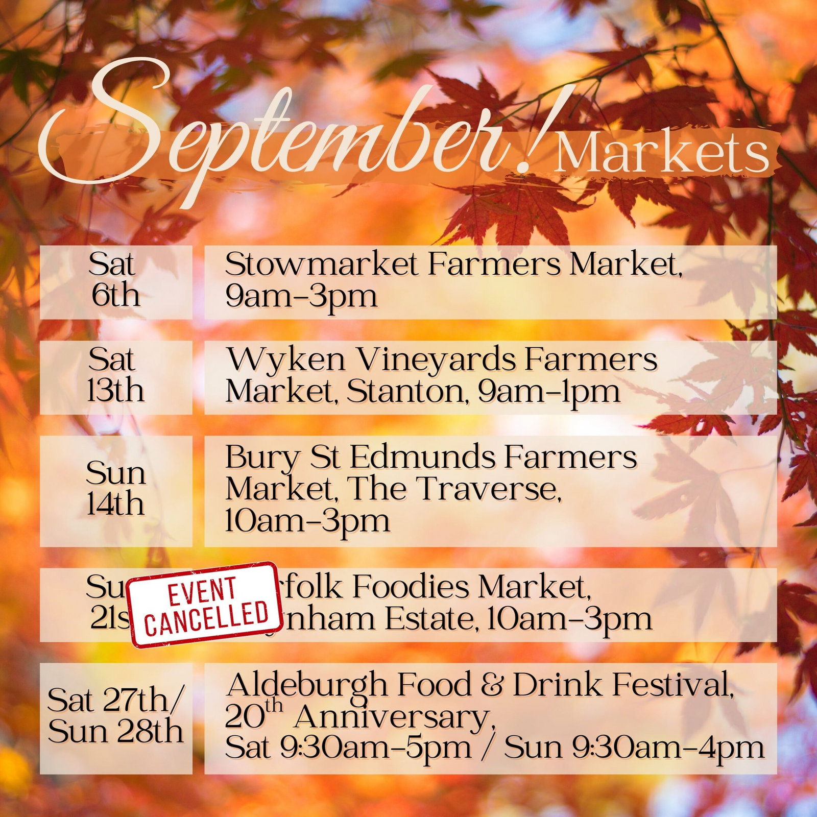 September Markets Artisan Chocolates by Wood Row Chocolates
